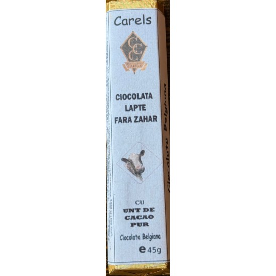 Baton Ciocolata cu lapte fara zahar 45g