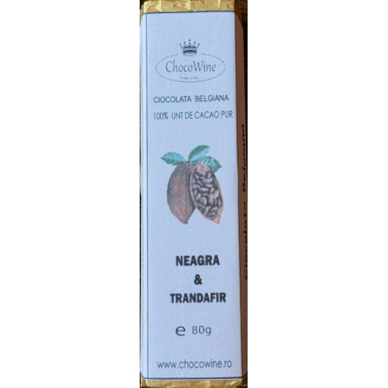 Baton Ciocolata neagra si trandafir 80g