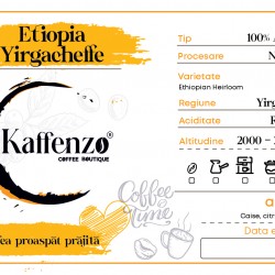 Etiopia Yirgacheffe pachet cafea boabe 200 gr