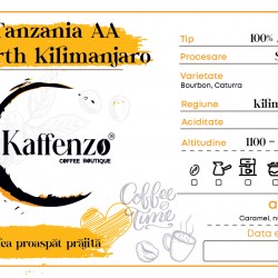 Tanzania AA North Kilimanjaro pachet cafea boabe 200 gr